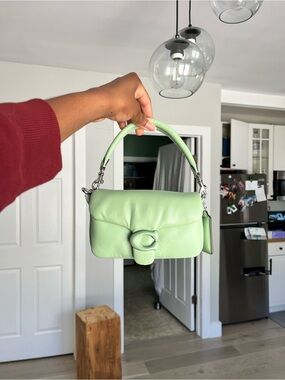 Coach Pillow Tabby Shoulder Bag 18 in Pistachio Green Nappa Leather